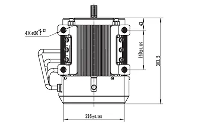 Moteur d’Entraînement de Levage 28000W, Moteur Sans Balais PMDC TR210BXF