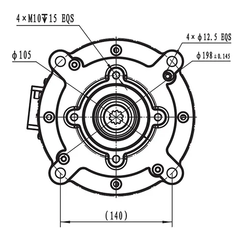 Moteur d’Entraînement de Levage 11000W, moteur Sans Balais PMDC TR155BL