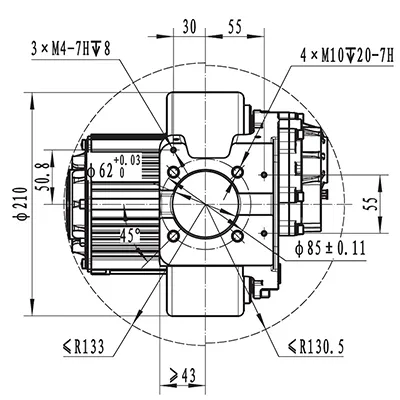 Ensemble Moteur d'Entraînement 1000W, Moteur Sans Balais PMDC TF120B-JY058A